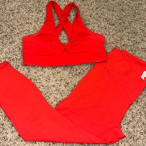 Brand new fabletics red set